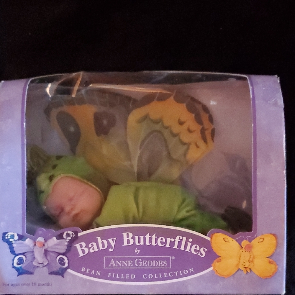 Anne Geddes Baby Butterflies Bean Filled Doll NIB